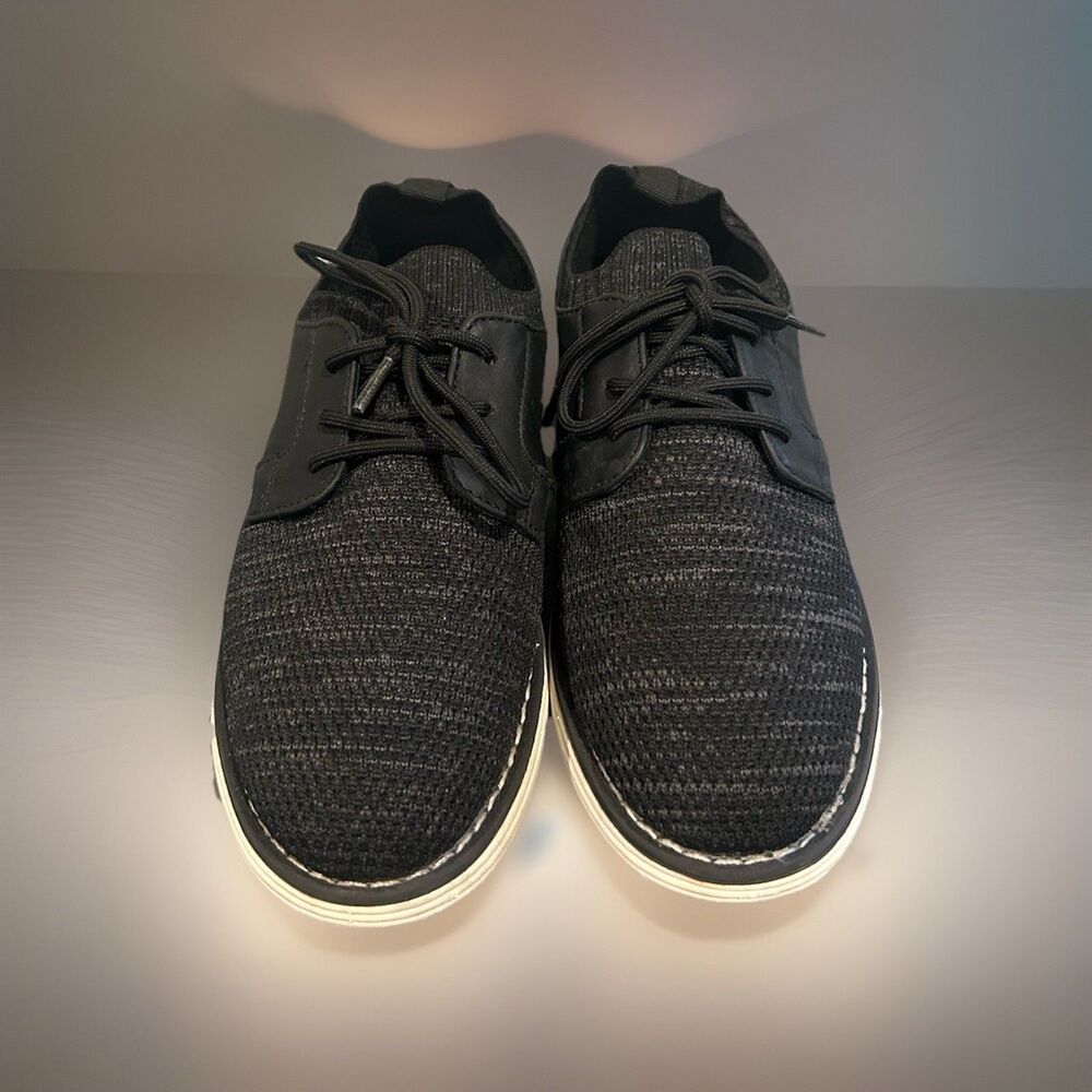 Cureflex Kids Black Knit Casual Comfort Shoes Lace Up Lightweight Youth Size 2